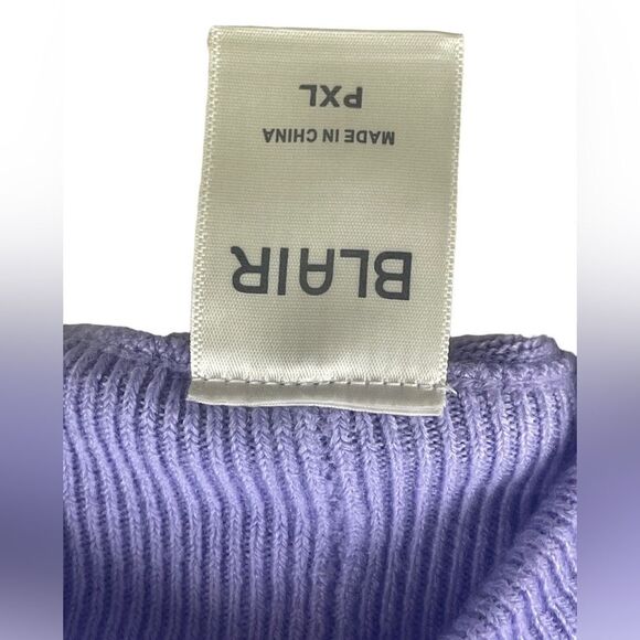 Blair Women’s Purple Acrylic Short Sleeve Turtleneck Size: PXL - Picture 4 of 6